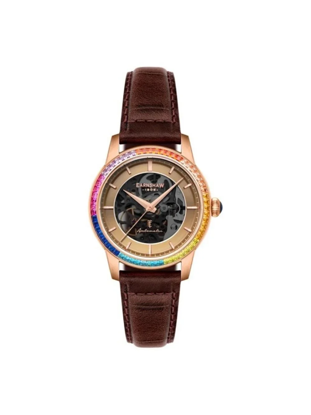 NWT Thomas Earnshaw Glory Automatic Brown Dial Men's Watch